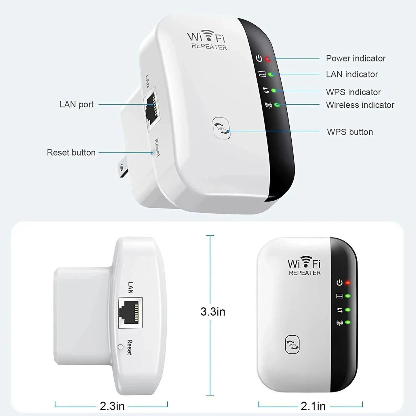 Mini WiFi Extender – Wireless Signal Booster Home Repeater Router