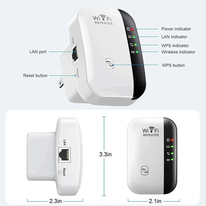 Mini WiFi Extender – Wireless Signal Booster Home Repeater Router