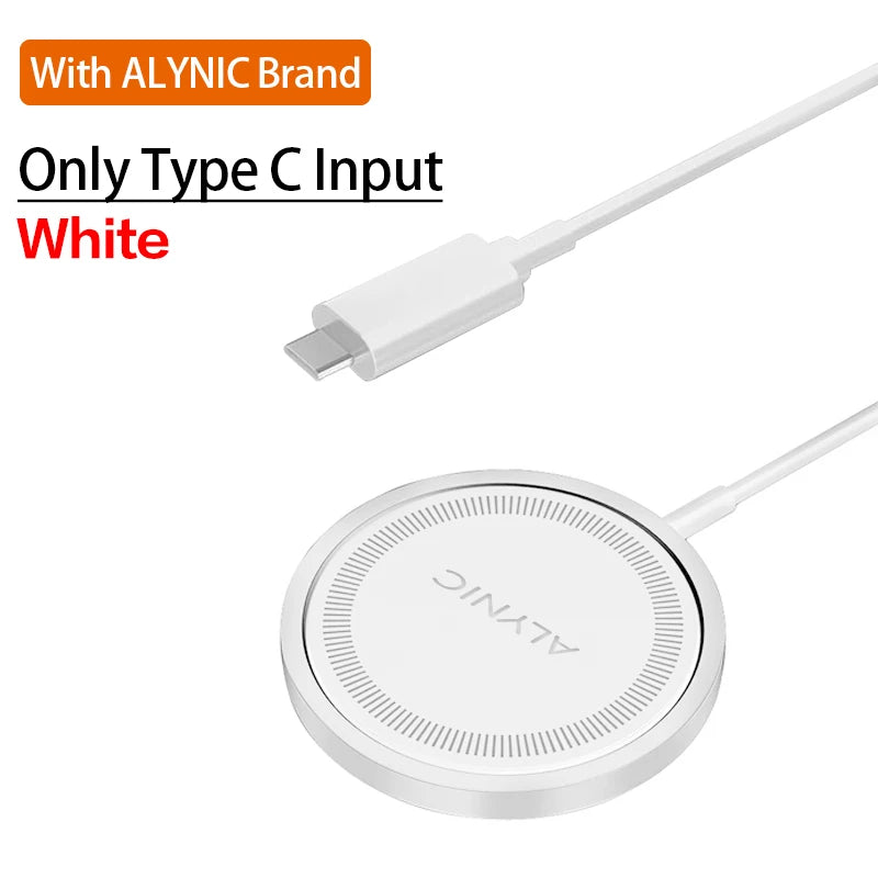 30W Magnetic Wireless Charger Pad – Fast Charging Stand for iPhone, AirPods &amp; USB-A