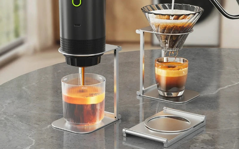 3-in-1 20Bar Portable Espresso Machine – Grinder &amp; Capsule
