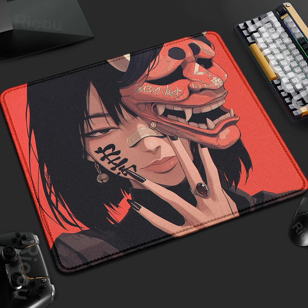 Mouse Pad Mask Girl