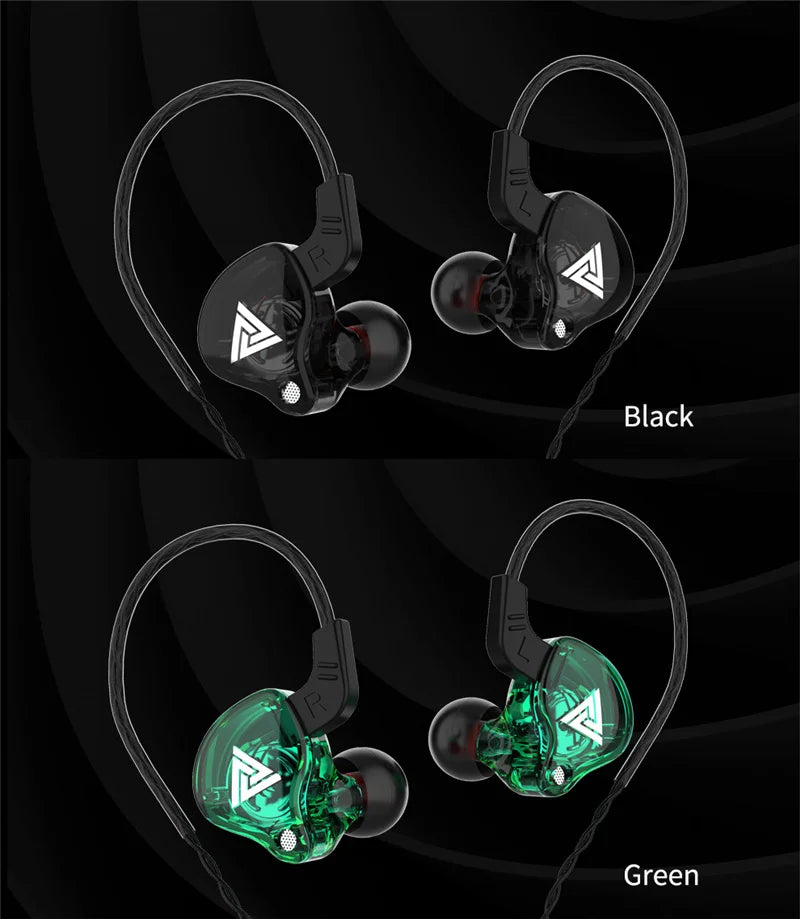 QKZ AK6 Wired Earphones – HiFi Bass, Copper Driver, 3.5mm In-Ear Headset with Mic