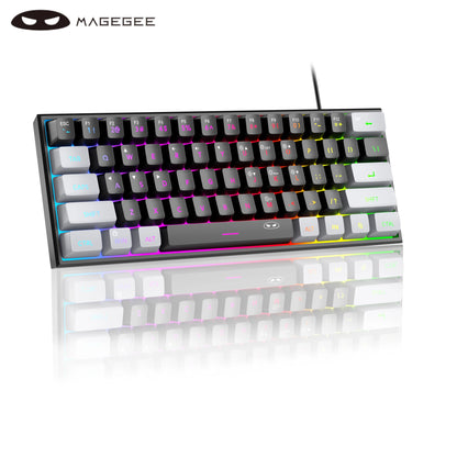 MageGee 60% Compact Keyboard with RGB Lighting – Ideal for Gaming, Office and Small Spaces