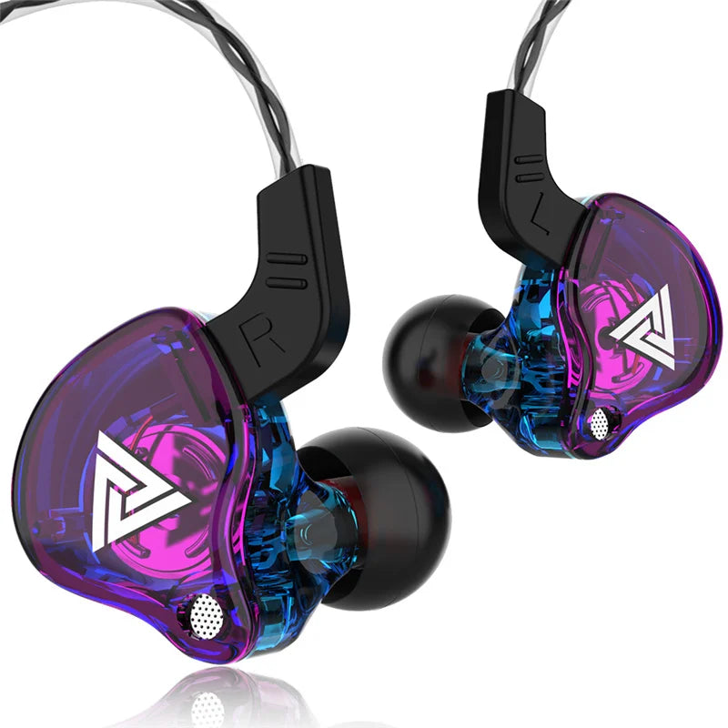 QKZ AK6 Wired Earphones – HiFi Bass, Copper Driver, 3.5mm In-Ear Headset with Mic