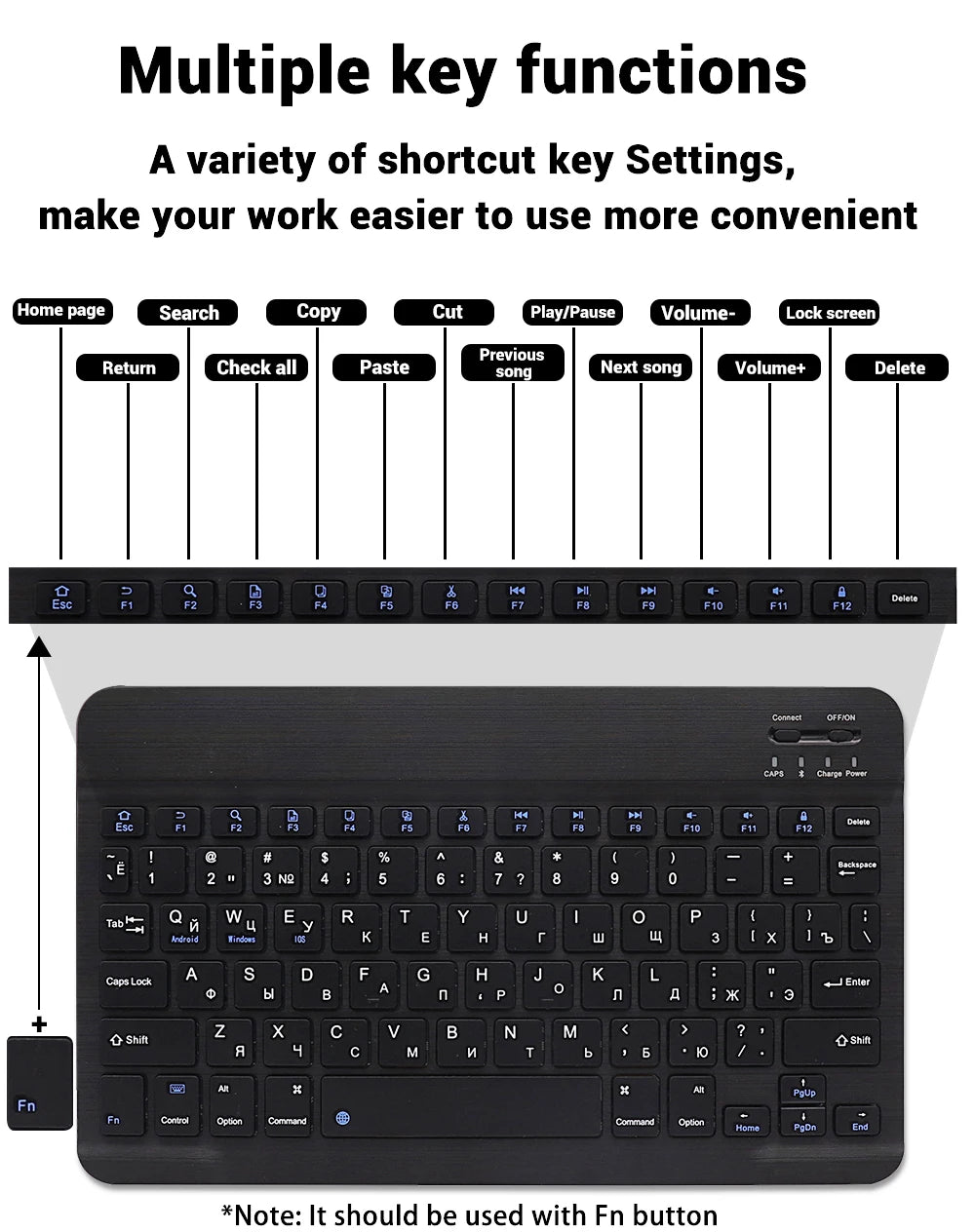 EMTRA Bluetooth Keyboard and Mouse with Backlight