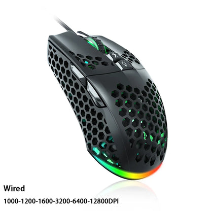 Wired Gaming Mouse – 12800DPI, Macro, Ergonomic, SOLAKAKA SM900
