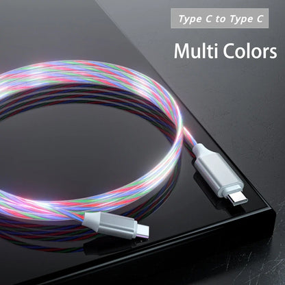 60W USB Type-C to USB LED PD Cable