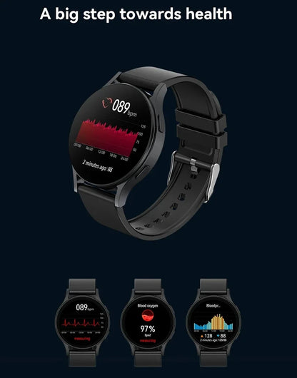 Smartwatch – 1.28" Screen, Bluetooth Call, Heart Rate &amp; Health Monitor