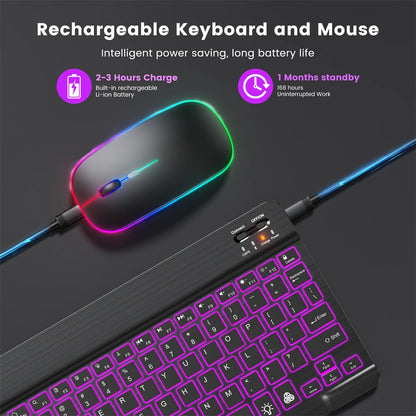 EMTRA Bluetooth Keyboard and Mouse with Backlight