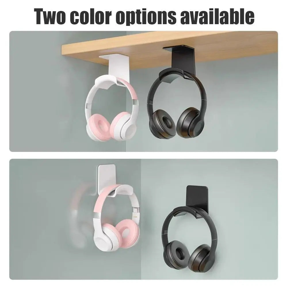 Suporte Adesivo de Fone de Ouvido – Montagem em Parede ou Mesa, Compatível com Qualquer Headset