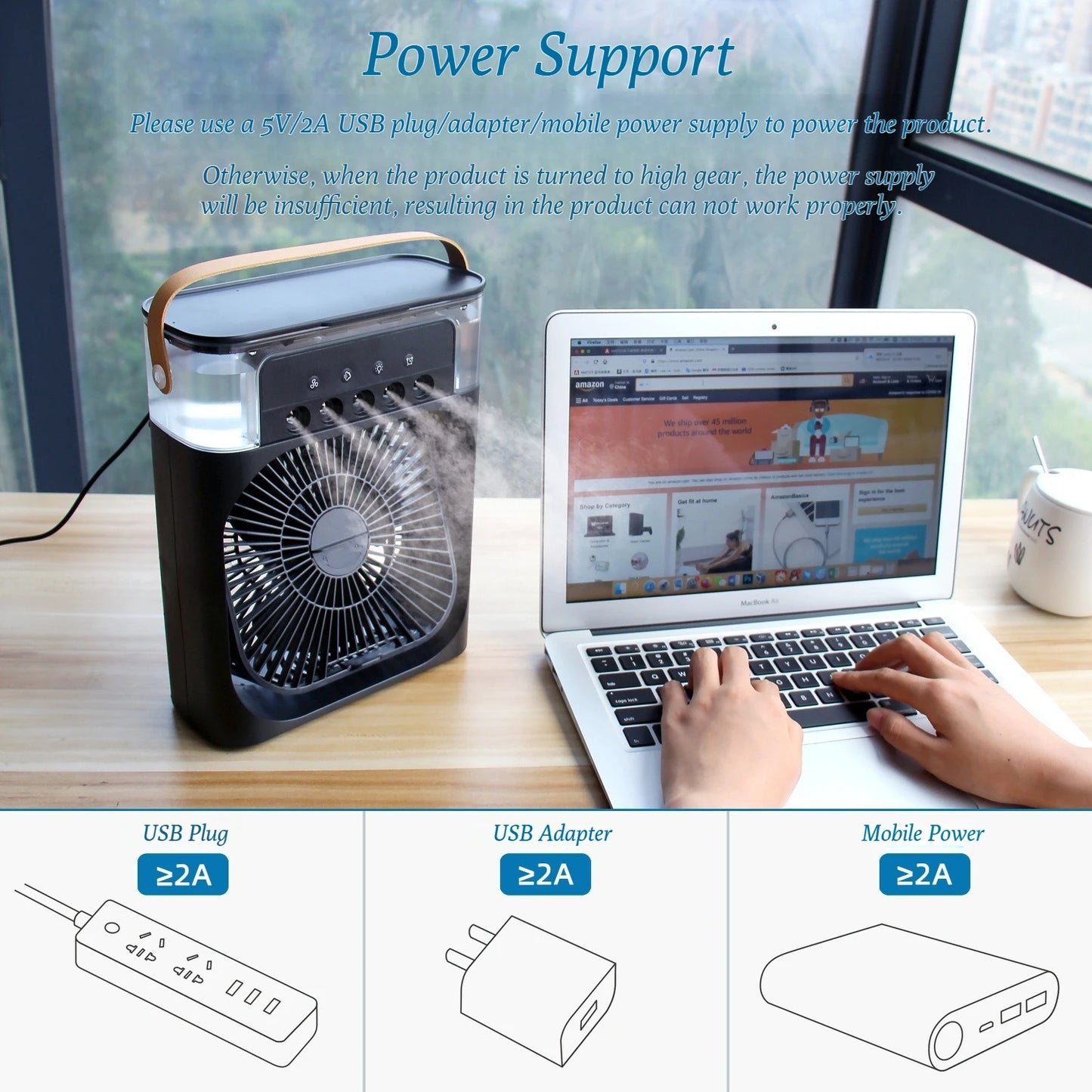 5-in-1 Cooling Mist Fan