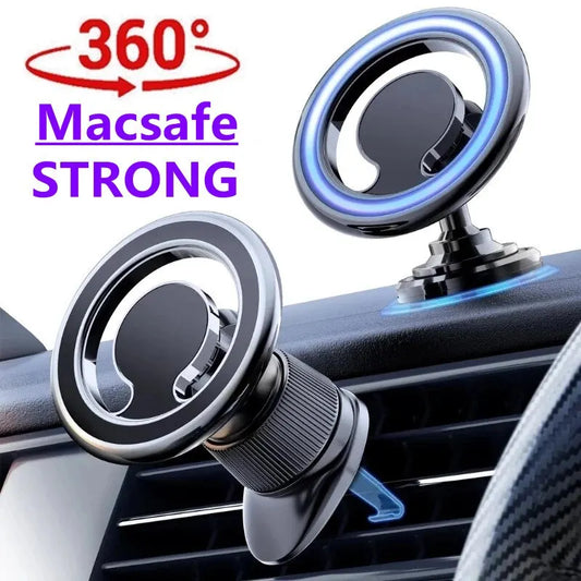 Magnetic Phone Holder for Car – GPS Mount for iPhone 15–12, Samsung, Xiaomi